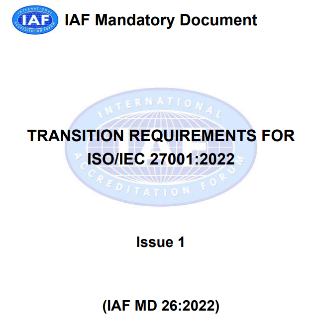 ISO/IEC 27001:2022修訂動(dòng)態(tài)