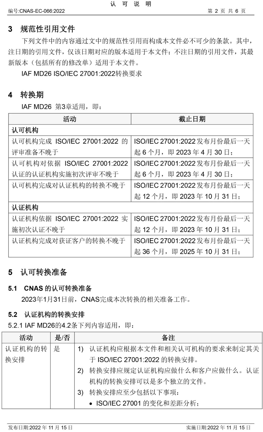 ISO/IEC27001:2022認證標準換版認可轉(zhuǎn)換說明公布