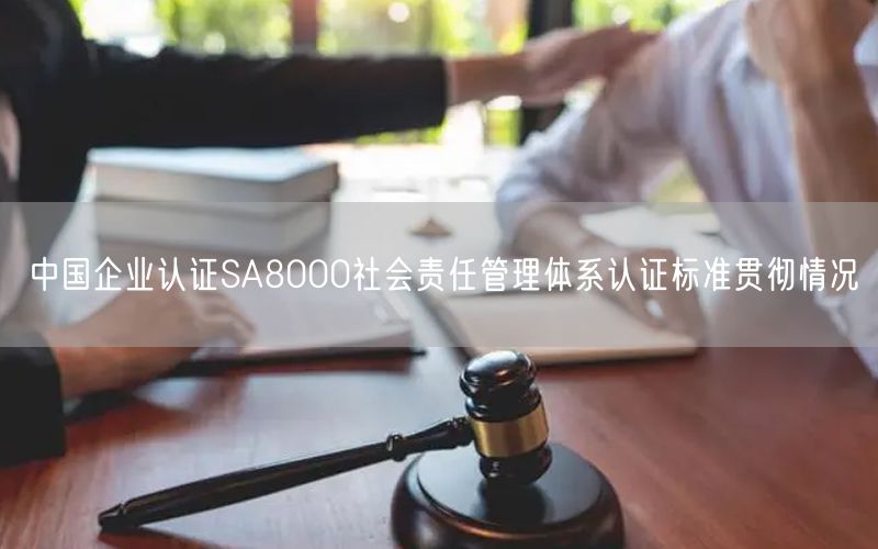 中國企業(yè)認證SA8000社會責任管理體系認證標準貫徹情況(3)