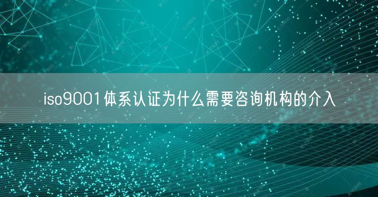 iso9001體系認證為什么需要咨詢機構(gòu)的介入(10)